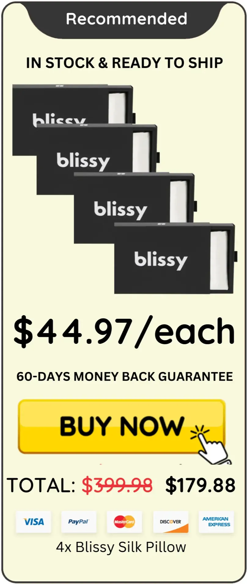 official Blissy Silk Pillowcases